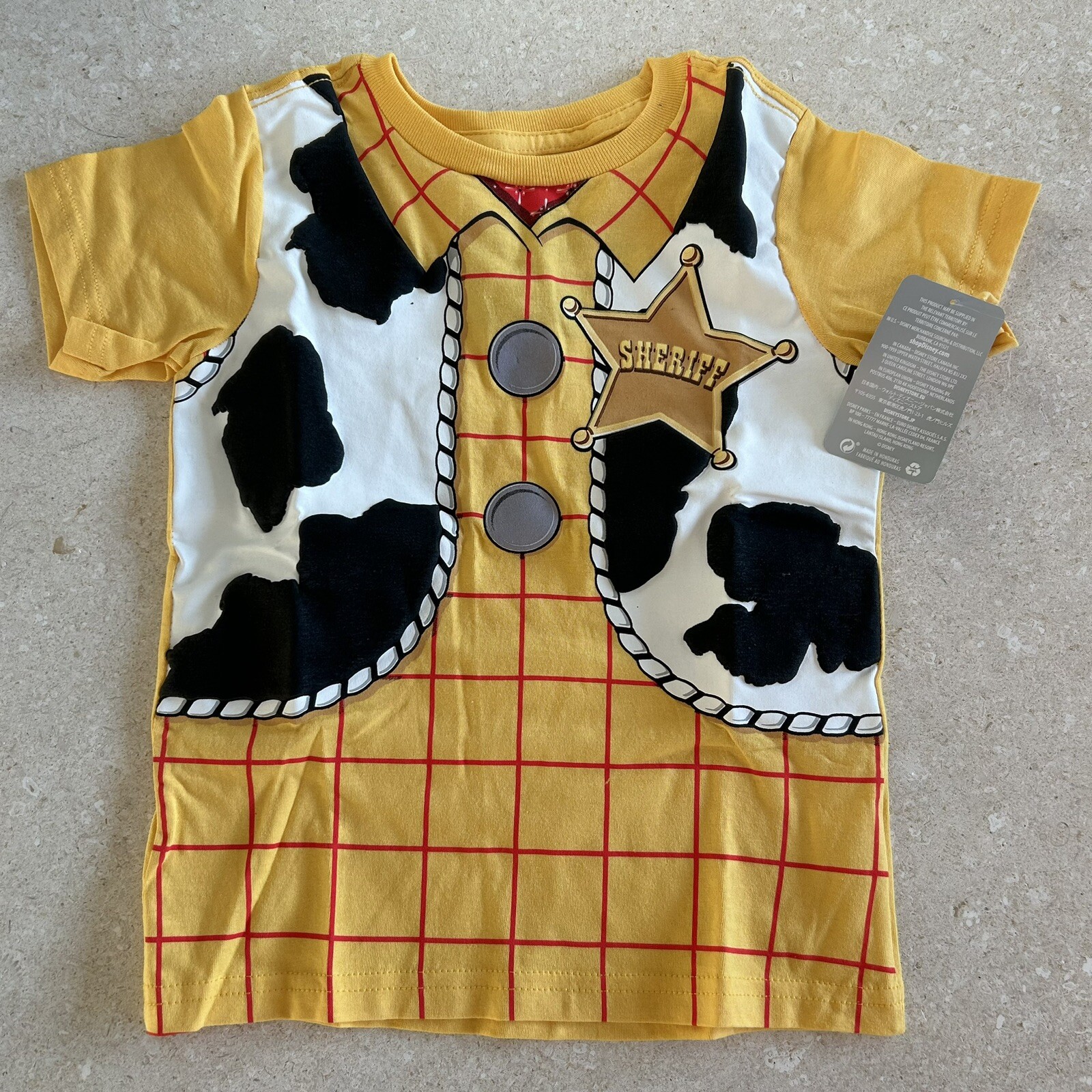 New Disney Store Toy Story Woody Shirt T-shirt Top Kids Boys Size 4 4T