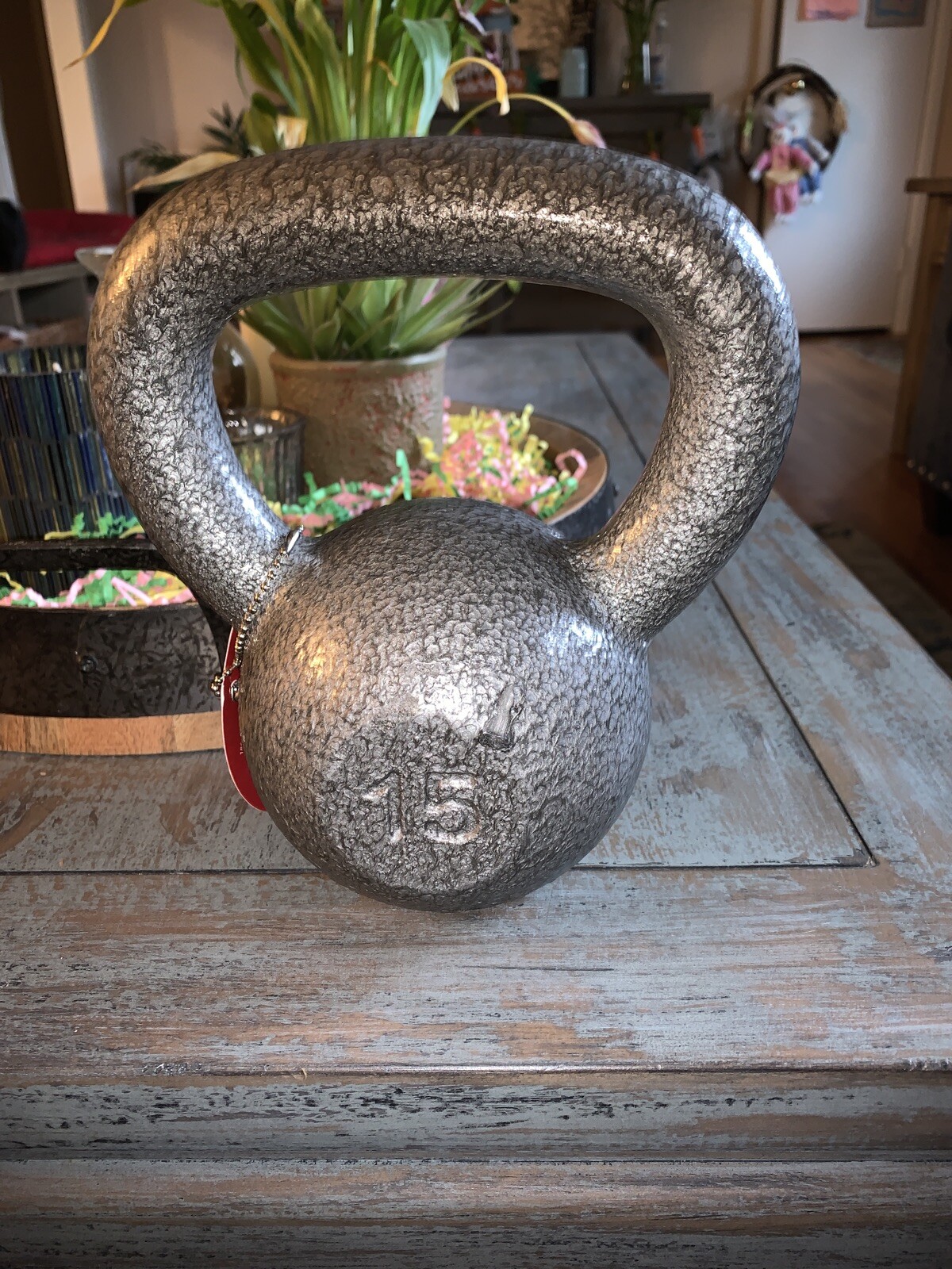 Weider Cast Iron Kettlebell 15 Lb 15lbs Pound Kettle Bell Tone And Sculpt HTF