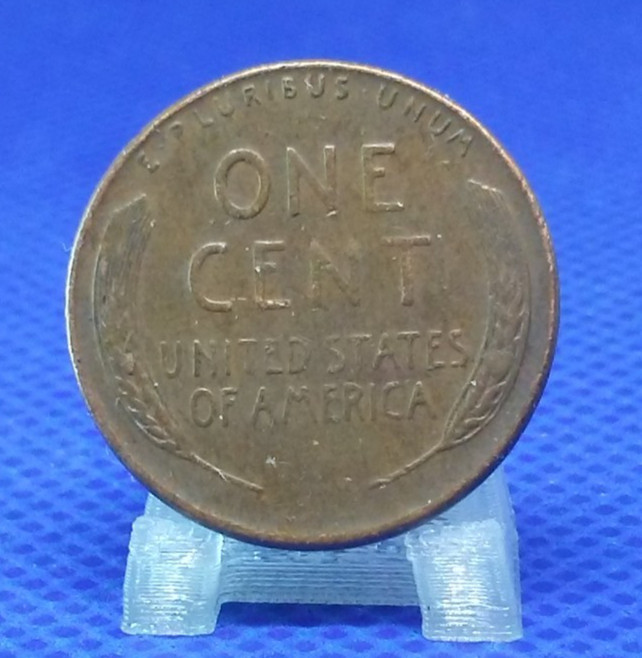 1957 d Wheat Penny Die Chip on Wheat Ears