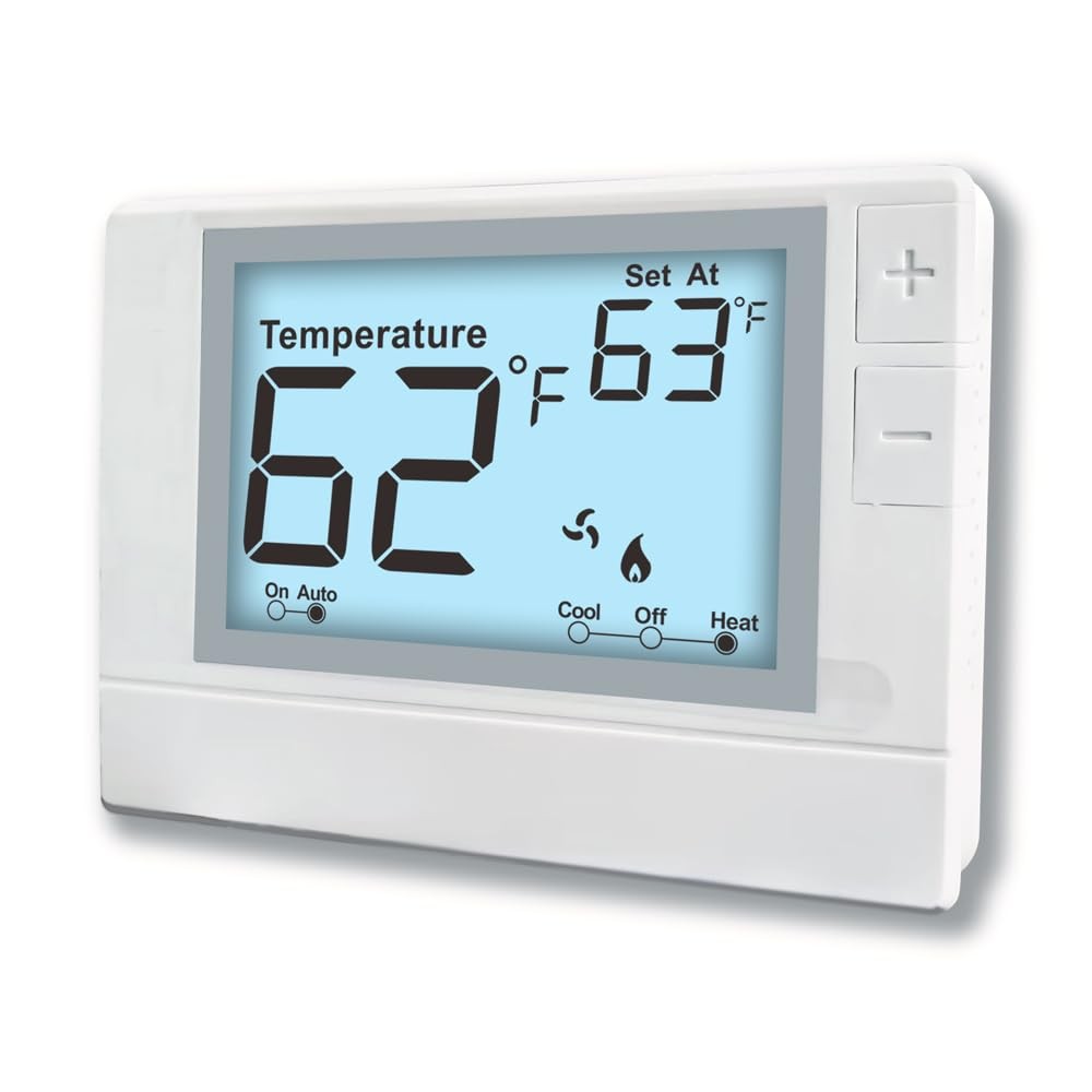 Non-Programmable Thermostat for Conventional Single-Stage Systems, 1 Heat/1 C...