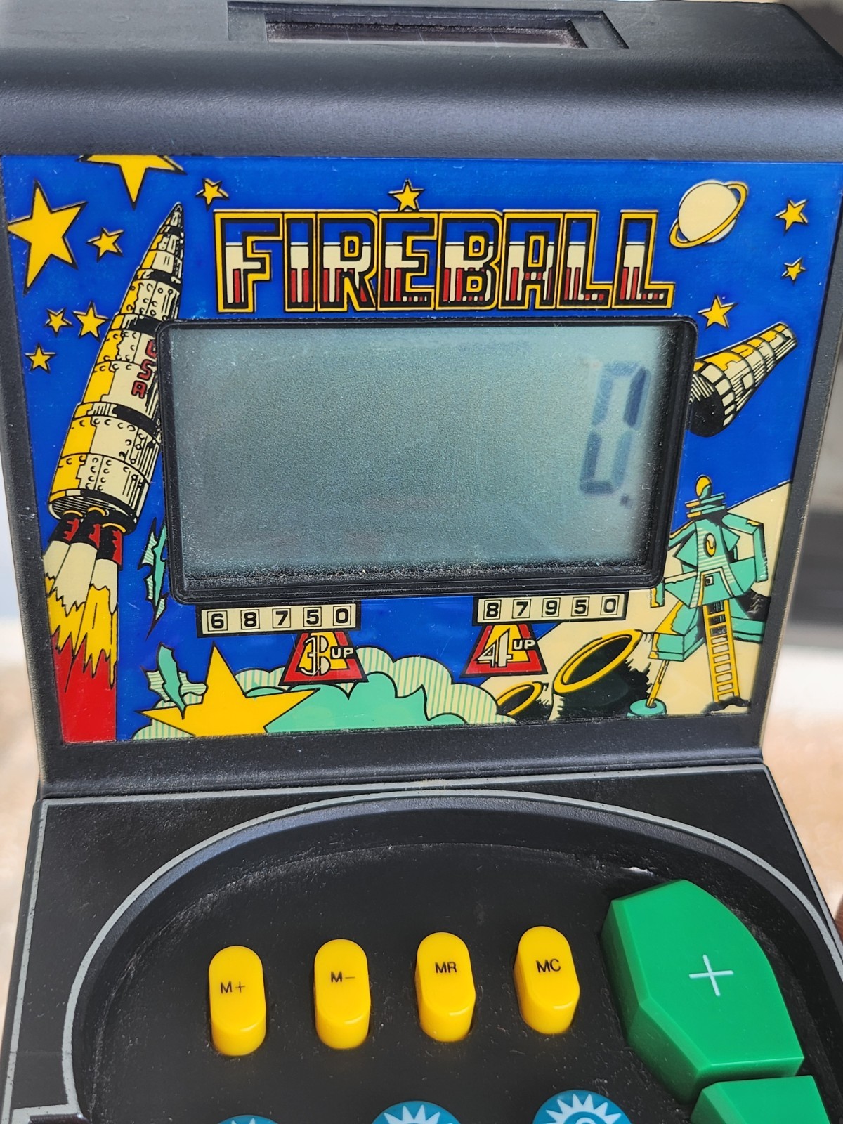 Fireball Mini Pinball Solar Powered Calculator 1991
