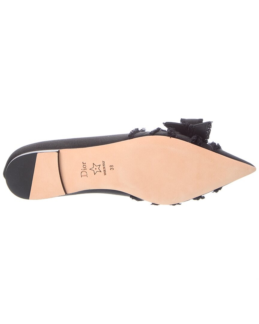 Dior Adiorable Grosgrain Flat Women's Black 38.5