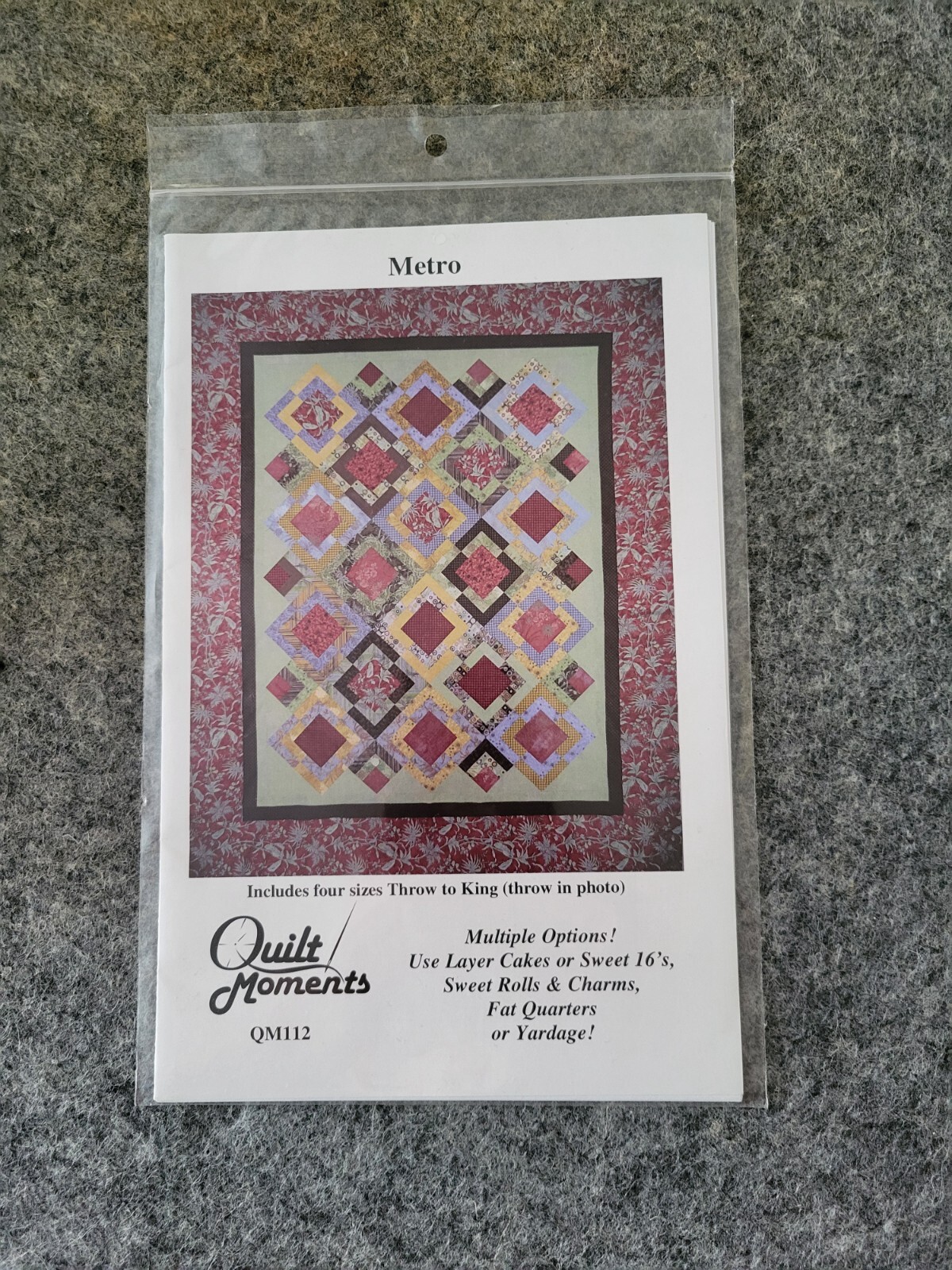 New Metro Quilt Pattern by Quilt Moments QM 112