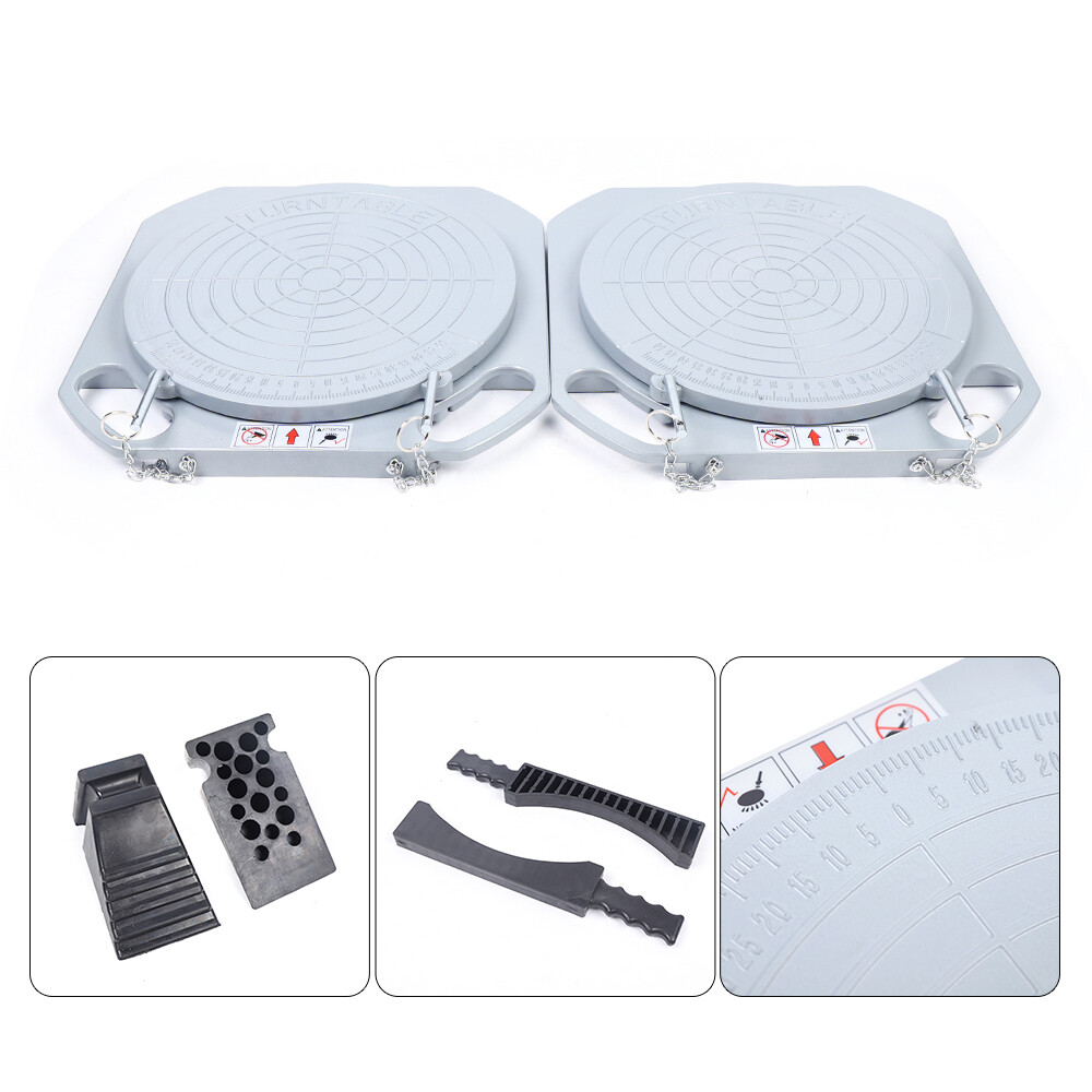One Pair 5Ton Wheel Alignment Turn Plates Car Truck Front End Wheel Tool Durable