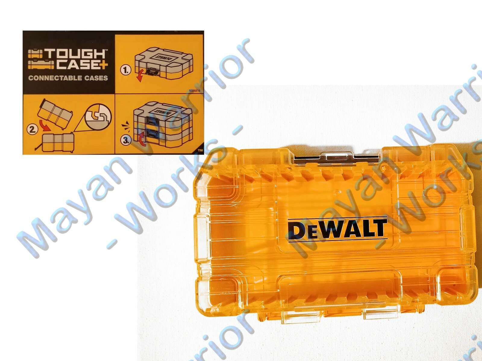 New DEWALT Tough insert Bit Storage Case Organizer Stackable & Interlocking