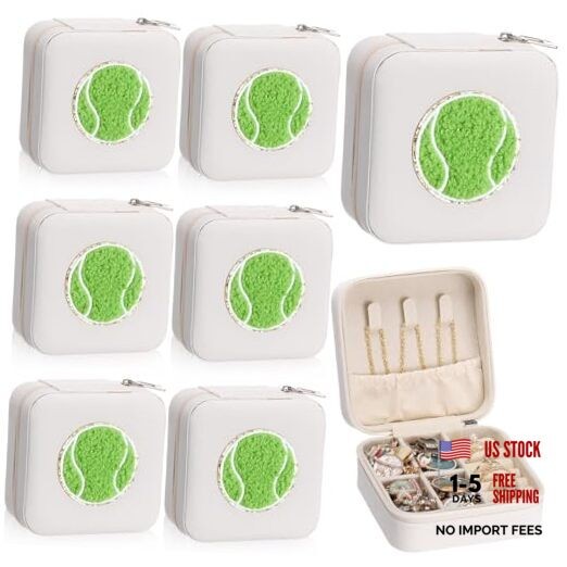 Pcs Jewelry Case Gifts for Team Small Portable Travel Jewelry Box 6 Tennis