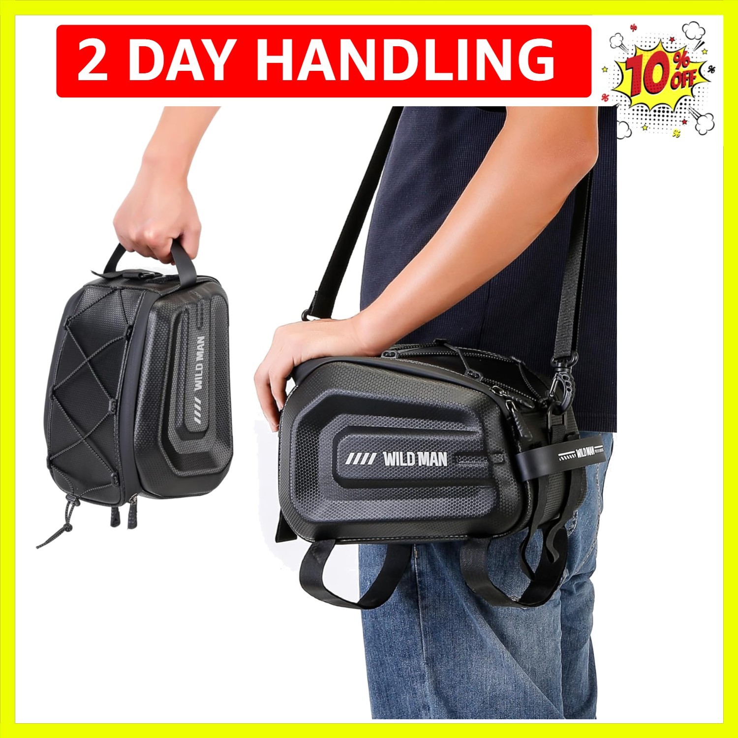 4L Bike Seat Bag Waterproof Hard Shell Bike Saddlebags for Electric Bicycle T...
