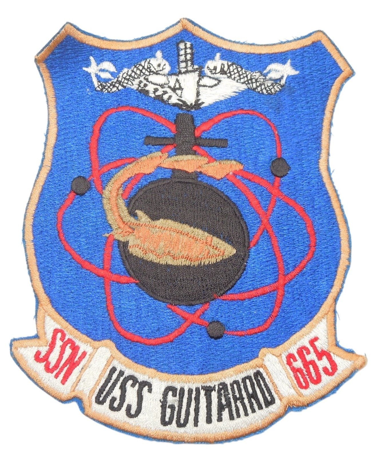 Original Vietnam War US Navy USS Guitarro SSN-665 Nuclear Attack Sub Patch U7