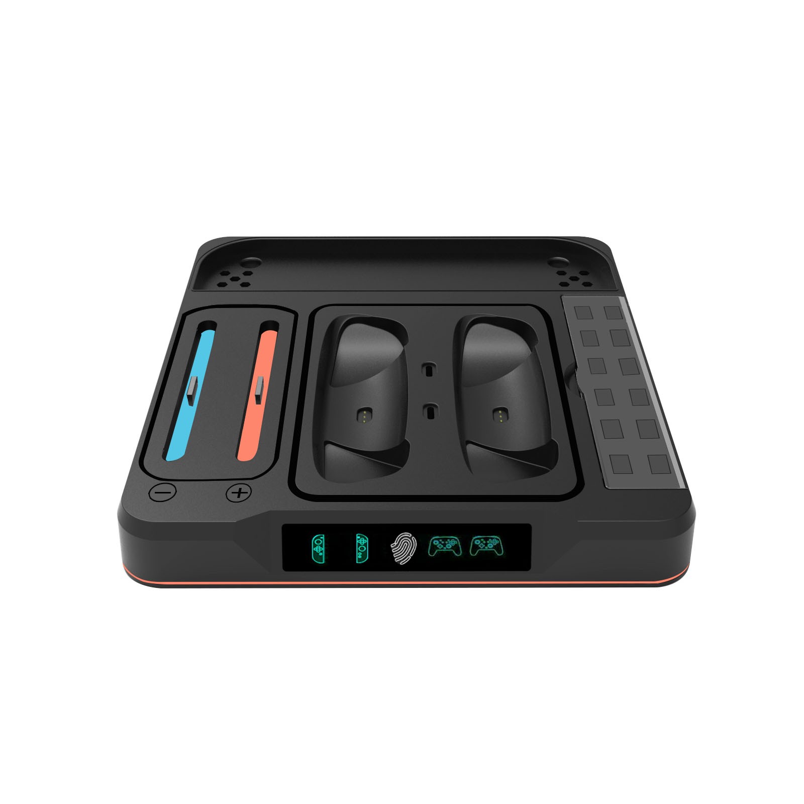 For Switch 2 pro Controller Charging Dock with RGB Lighting Console Base
