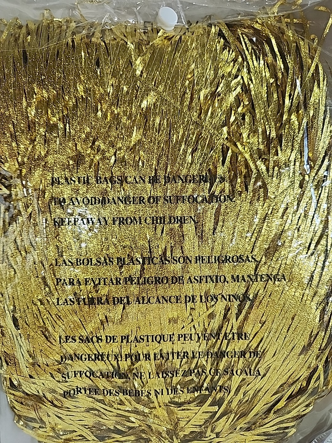 Gold Tinsel Wig