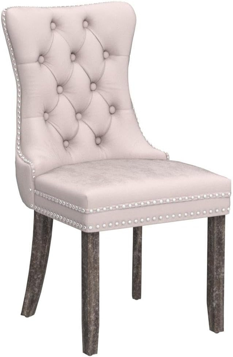 KCC Velvet Dining Chairs Set of 4, Upholstered High-End Tufted Dining Room Chair