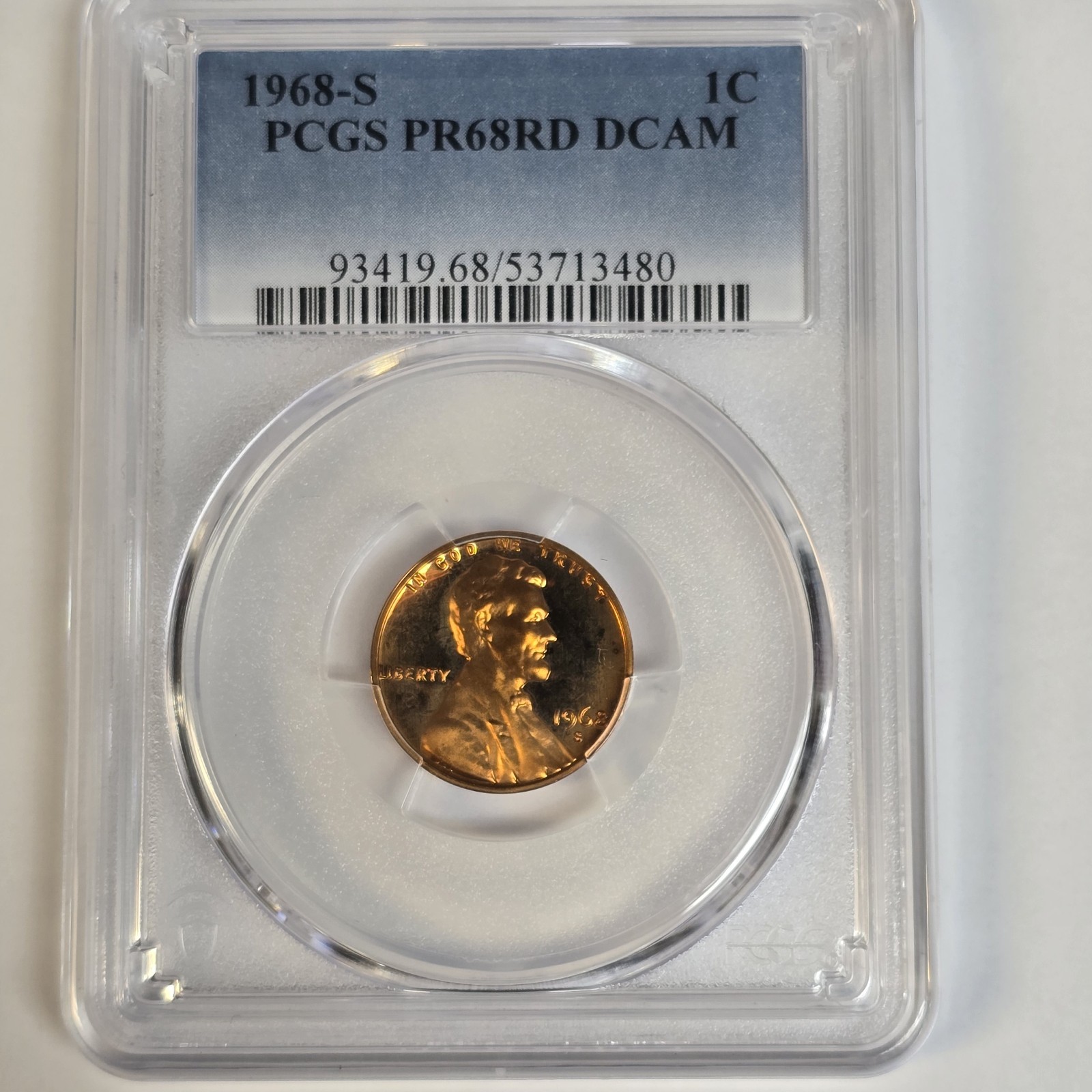 1968-S 1C PCGS PR68RD CAM - Lincoln Cent (Modern)