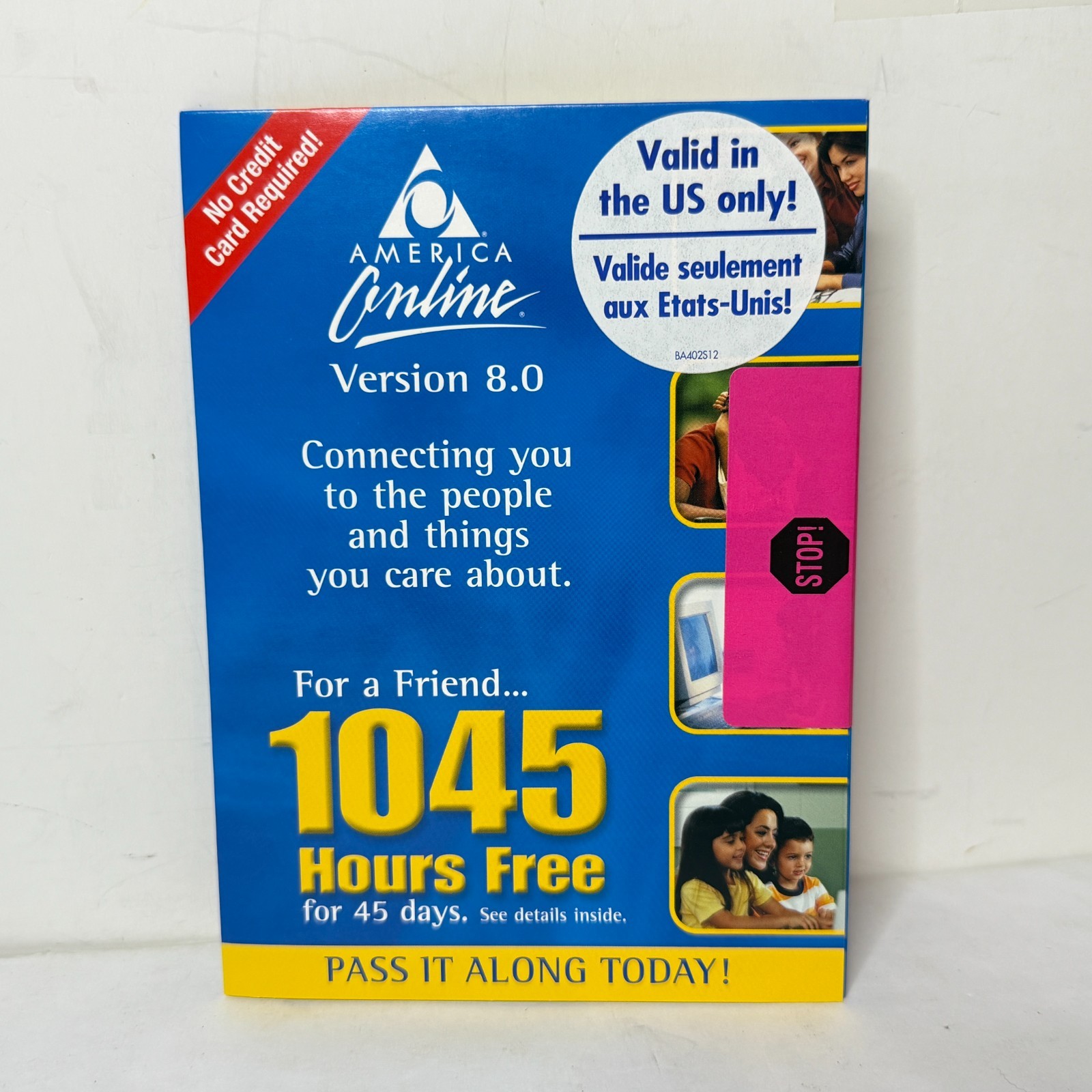 America Online Version 8.0 Windows Vintage Software CD-ROM PC *B2G2*