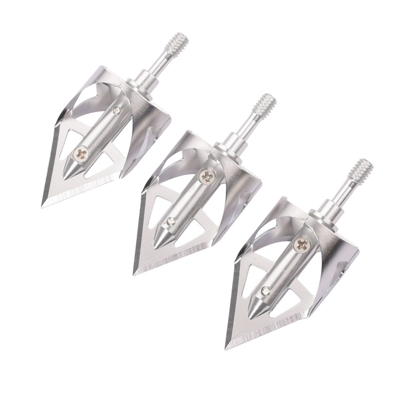 100gr Broadheads Steel Arrowheads Fit Archery Outdoor Target Hunting 3X