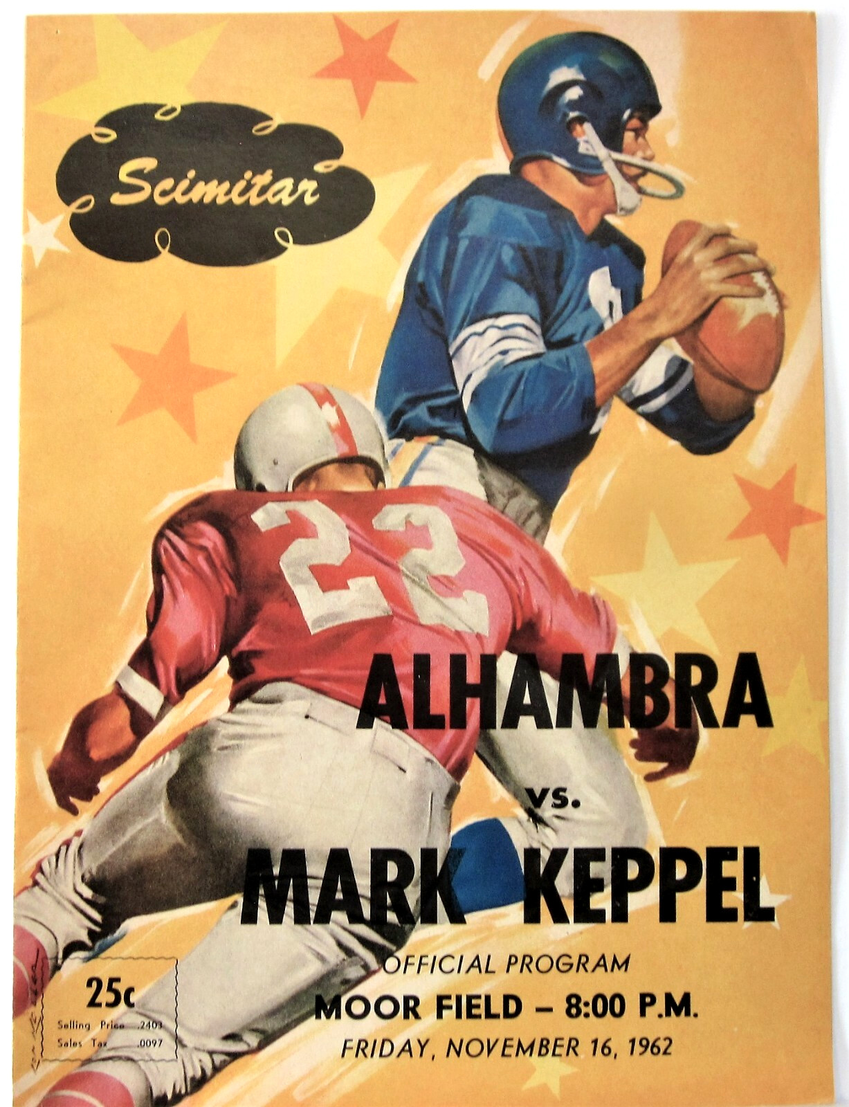 Mark Keppel vs Alhambra 1962 California High School Football Program