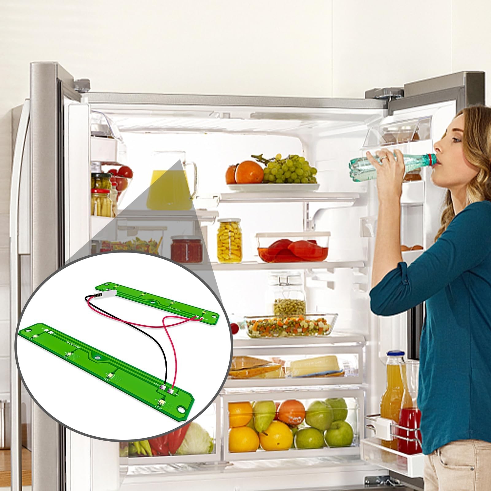 Whirlpool Refrigerator LED Light Replacement Compatible with WRX735SDHZ