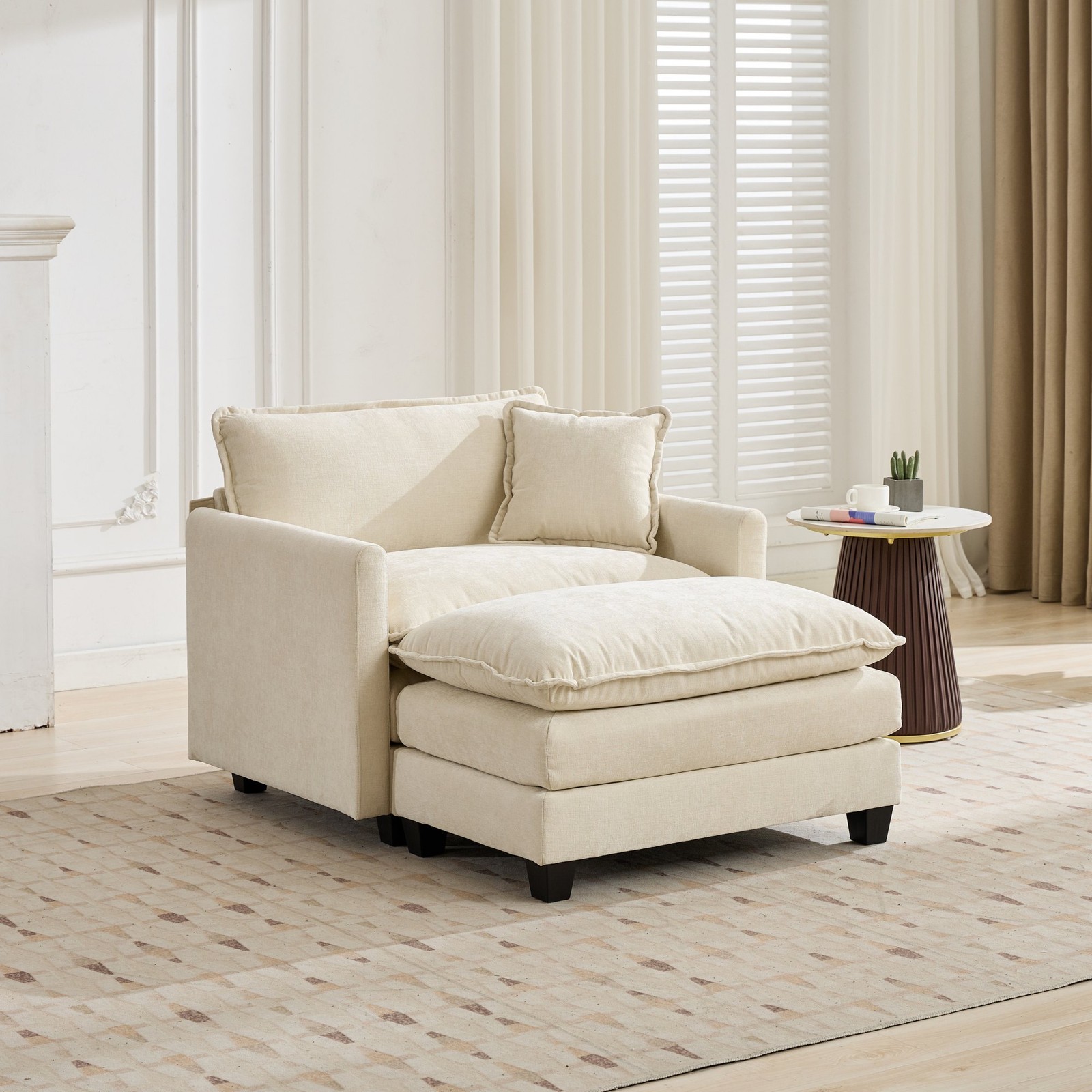 Cloud Sofa Single Seat (Ottoman is not included), Modern Sectional Couch,