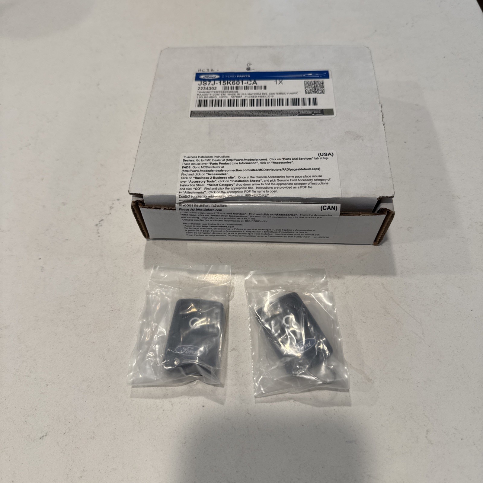 New Ford JS7J-15K601-CA 1 Way Engine Remote Start Key Fobs 2017-2021