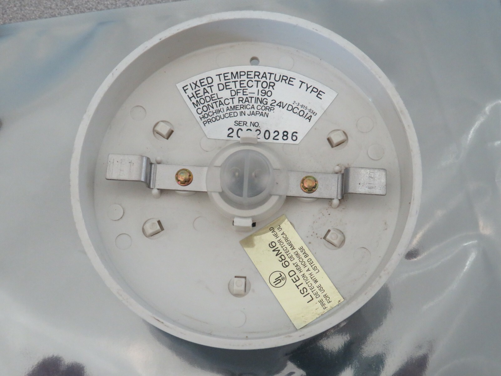 HOCHIKI DFE-190 FIXED TEMPERATURE TYPE HEAT DETECTOR