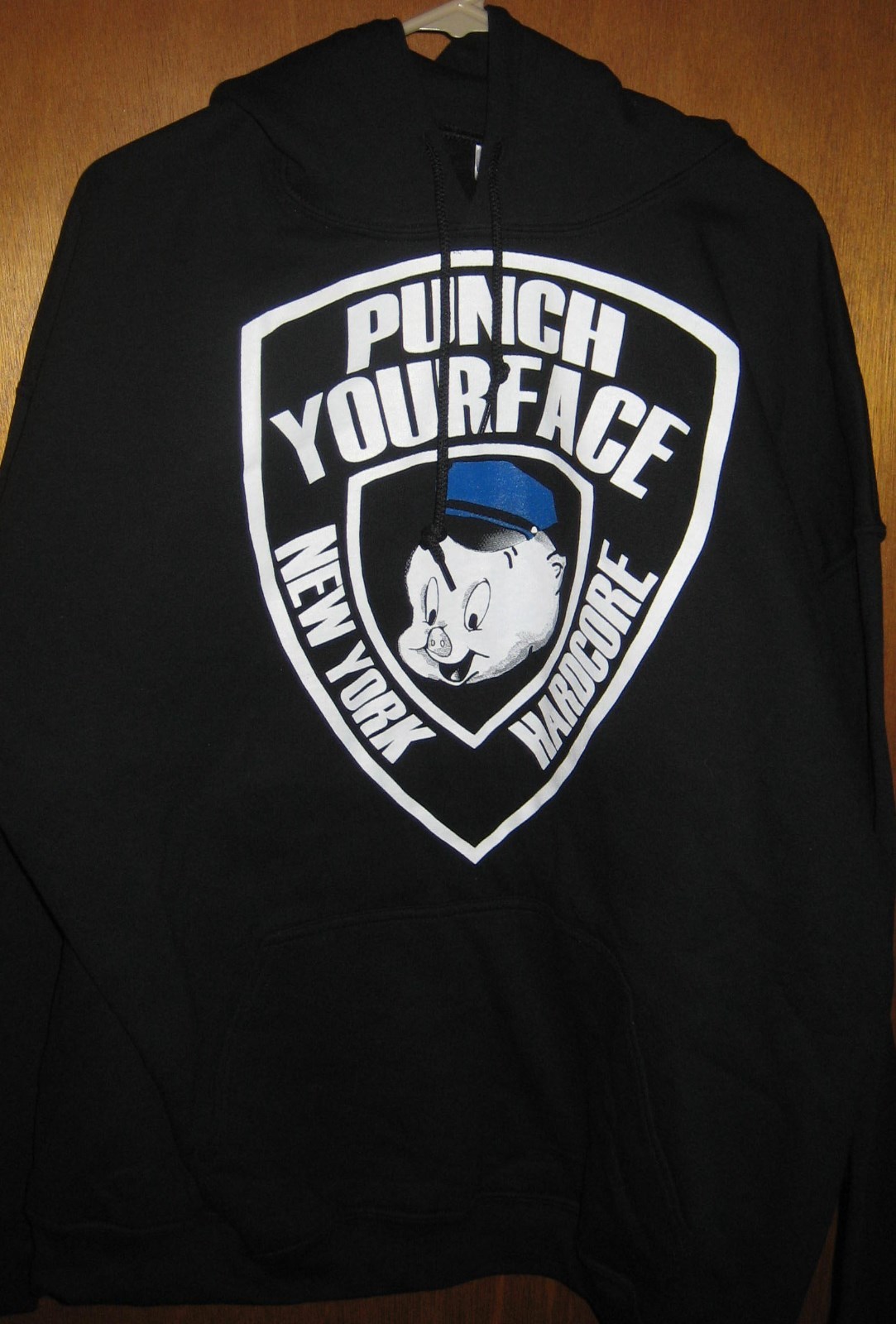 PUNCHYOURFACE OFFICER PORKY HOODIE PUNCH YOUR FACE NYHC