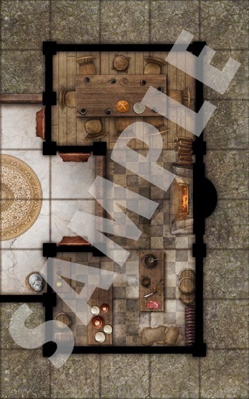 Pathfinder Map Pack PZO4060 Urban Sites (18 Full-Color Tiles) City Buildings