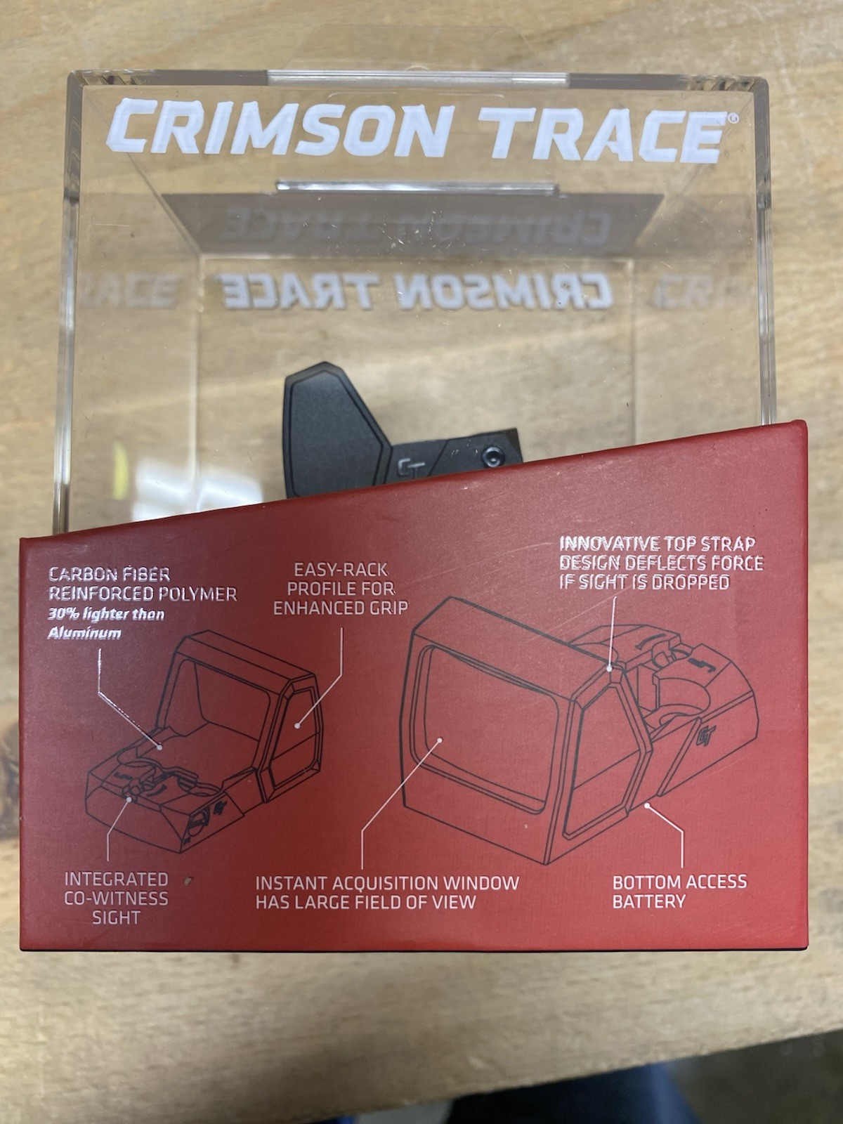 Crimson Trace RAD Micro Pro Carbon 3MOA Red with Water Resistant Build, Red Dot