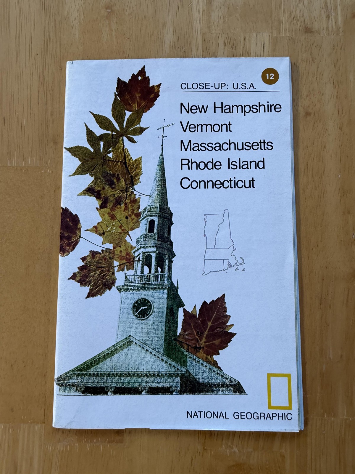 Vintage 1978 National Geographic Western New England Map Folded Brochure USA
