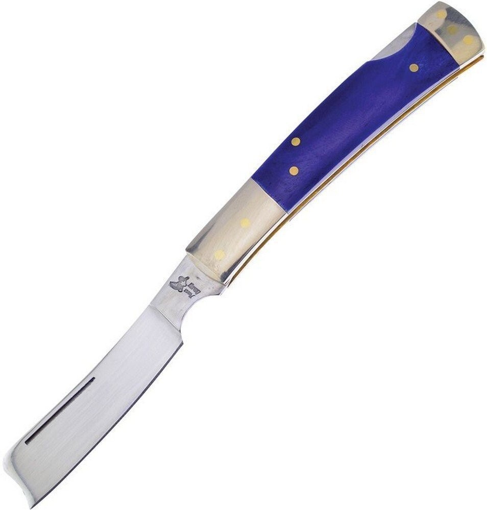 Frost Cutlery Stainless Blade Blue Handle Pocket Knife - 17-150BLSB