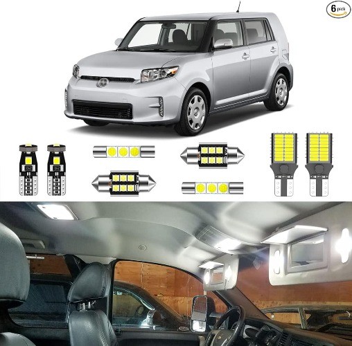 6PCS Super Bright White LED Interior Light Kit Package for xB xD 2008 2009 2010