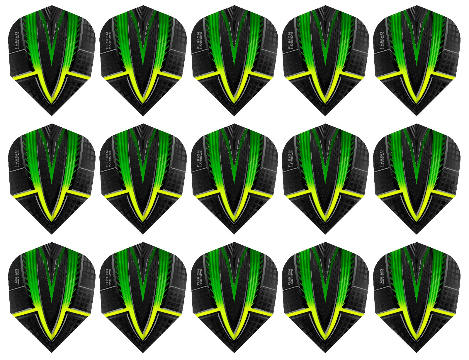 5 New Sets Harrows Fusion Standard Dart Flights - Ships w/ Tracking - Yellow