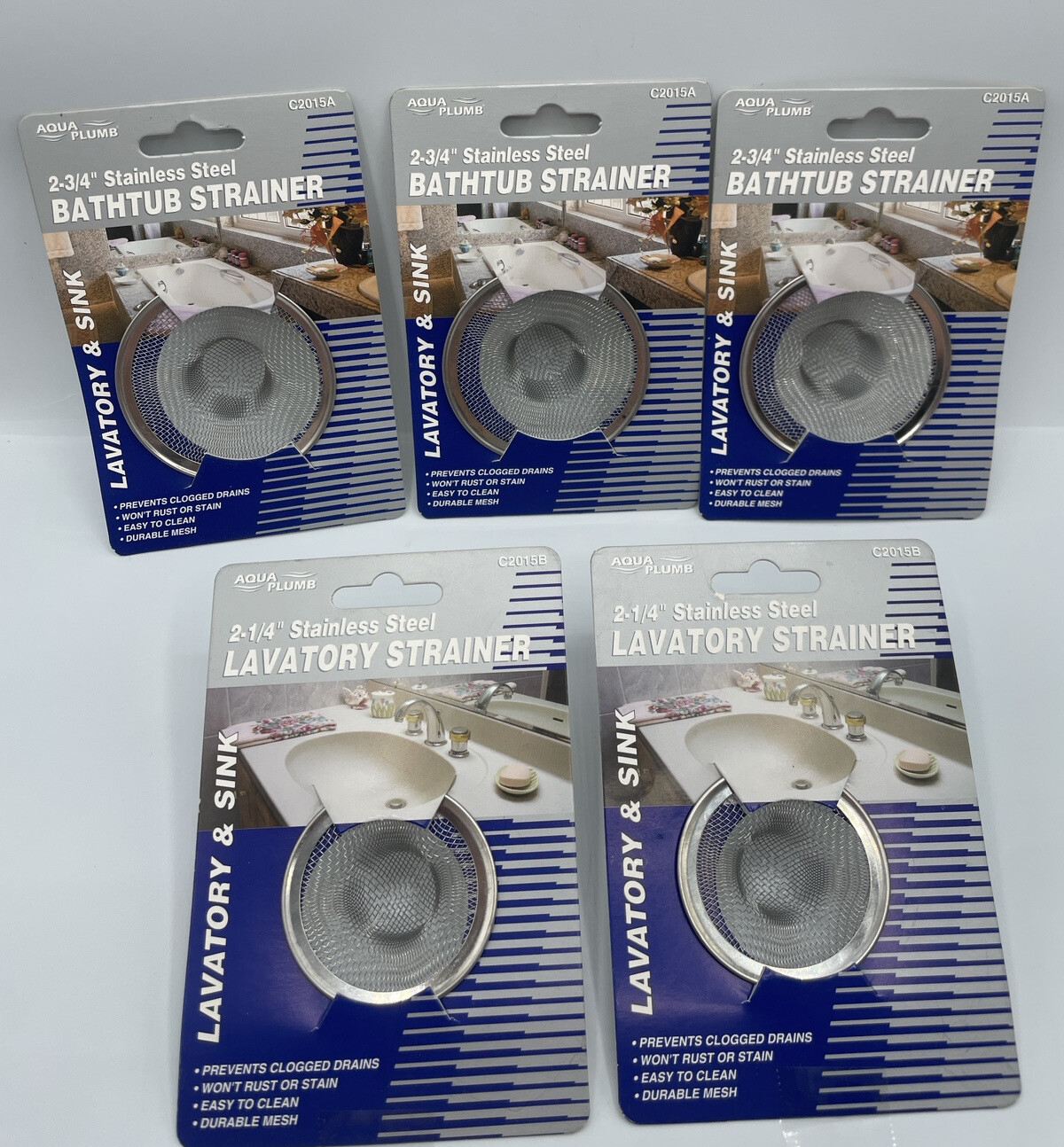Aqua Plumb Lavatory Strainer & Bathtub Strainer Lot