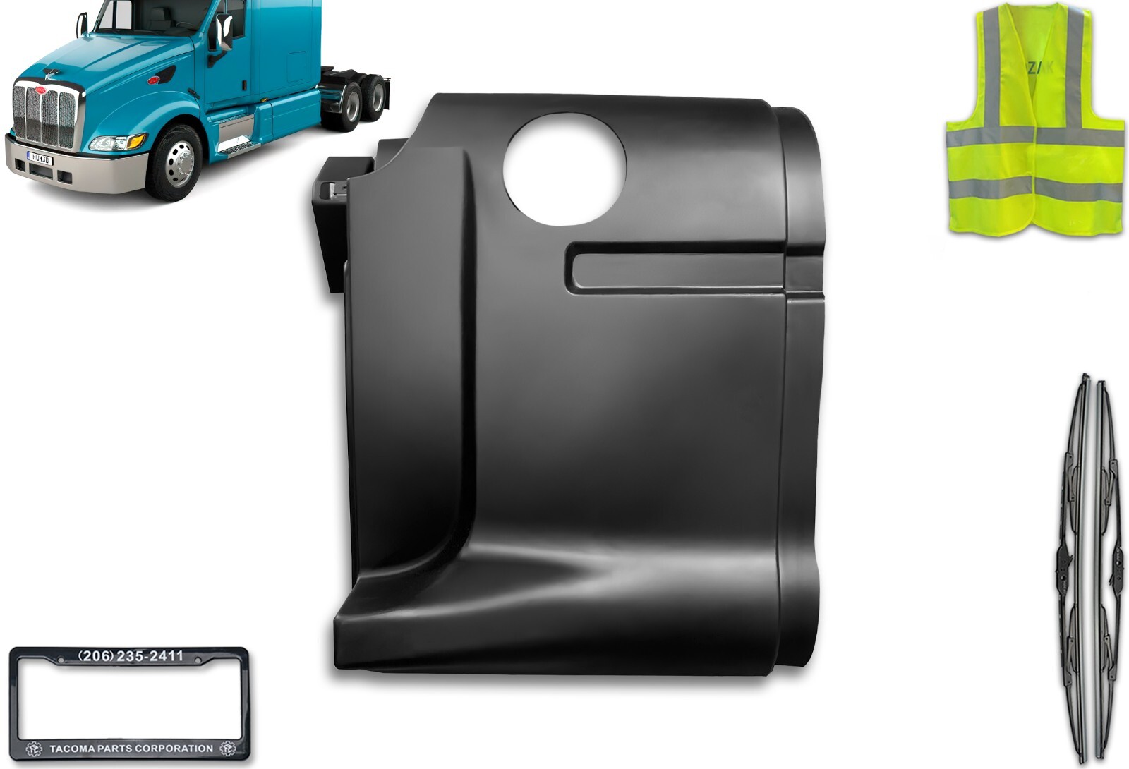 Mid Center Fairing (Left, Driver Side) for Peterbilt 387