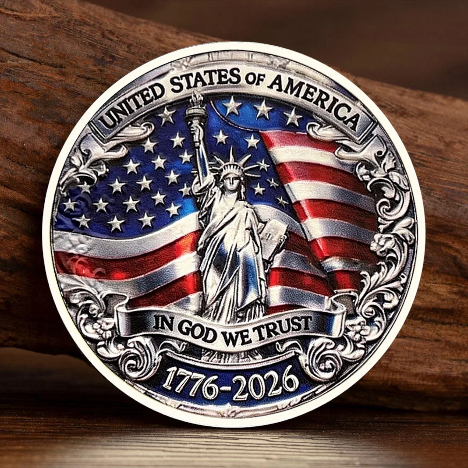 US Liberty Eagle 250th Anniversary Coin 1776-2026 Patriotic Gift