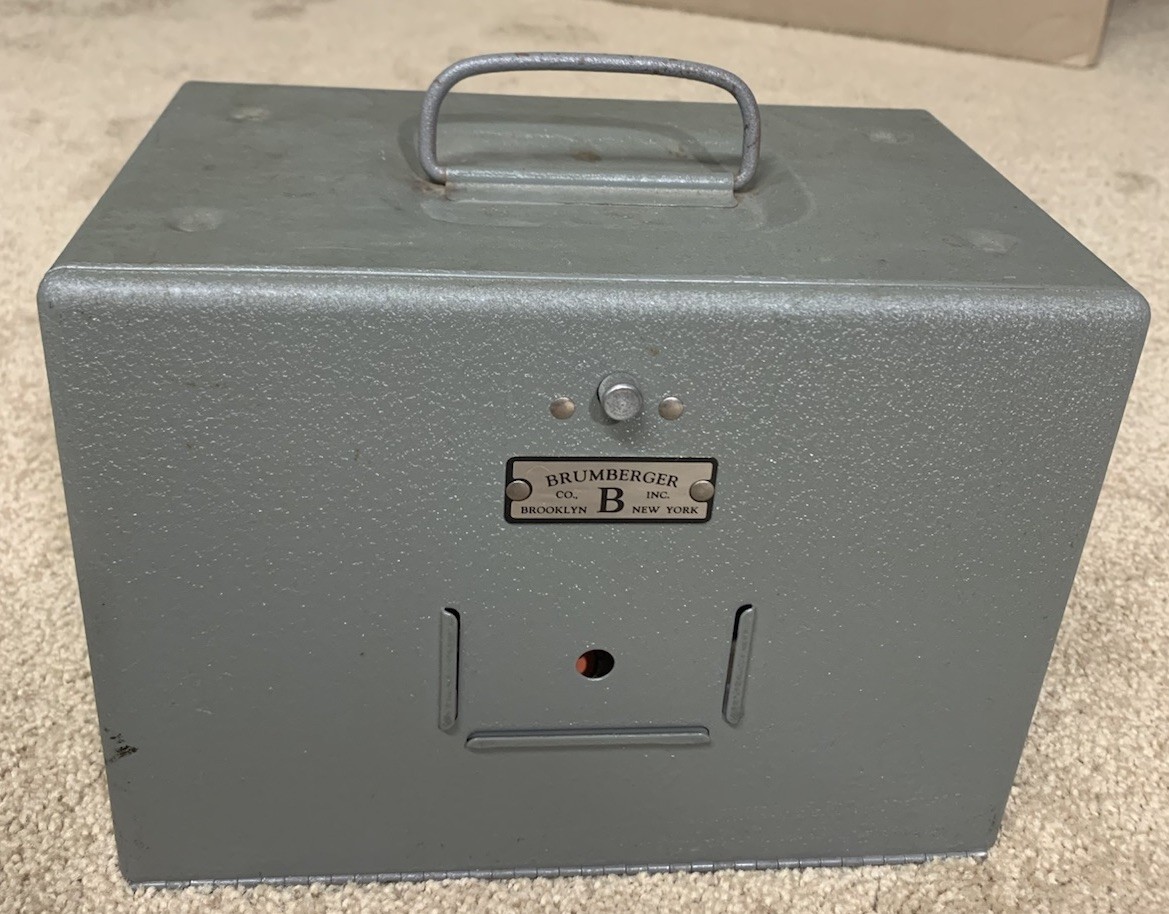 Vintage Metal Brumberger 8mm Film Ejector Case Box 8mm Film Reels Box Only