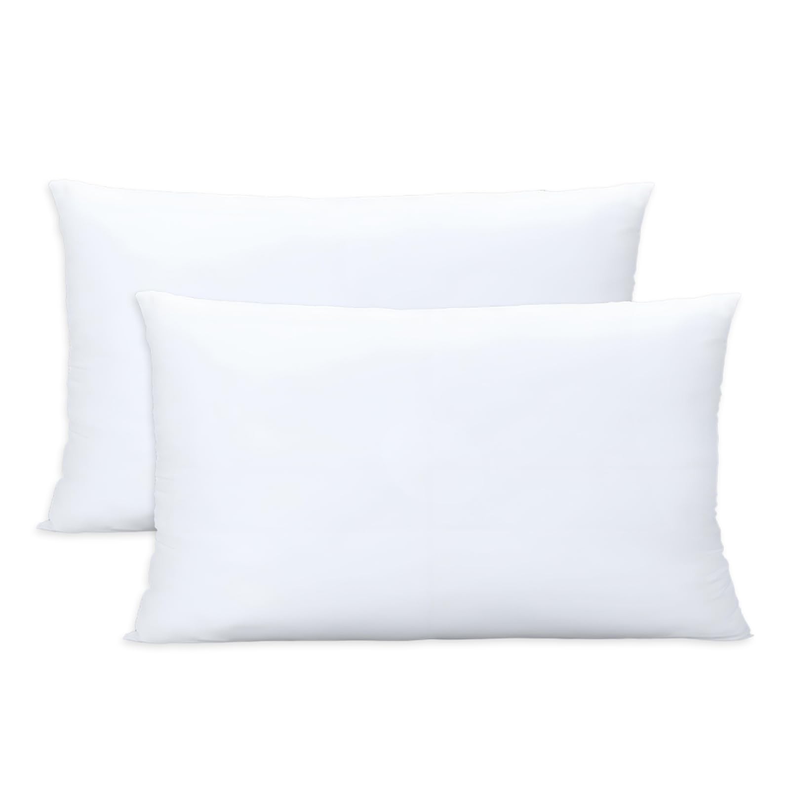 Throw Pillows Insert Set of 2, White 12x20 in Pillow Inserts with 100% Cotton...