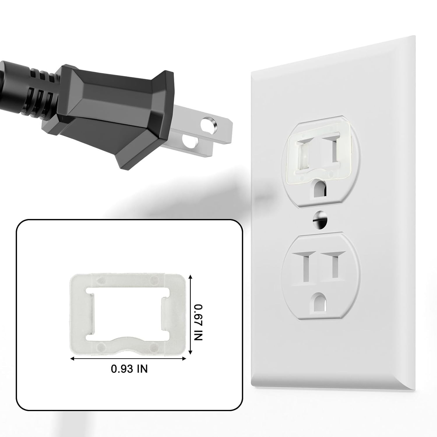 30 Pack Secure Plug Lock for Loose Outlets, Plastic Socket Tightener Insert - Un