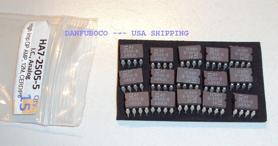 HARRIS HA7-2505-5  High Impedance 12Mhz Op Amp Ceramic 1986 date NOS