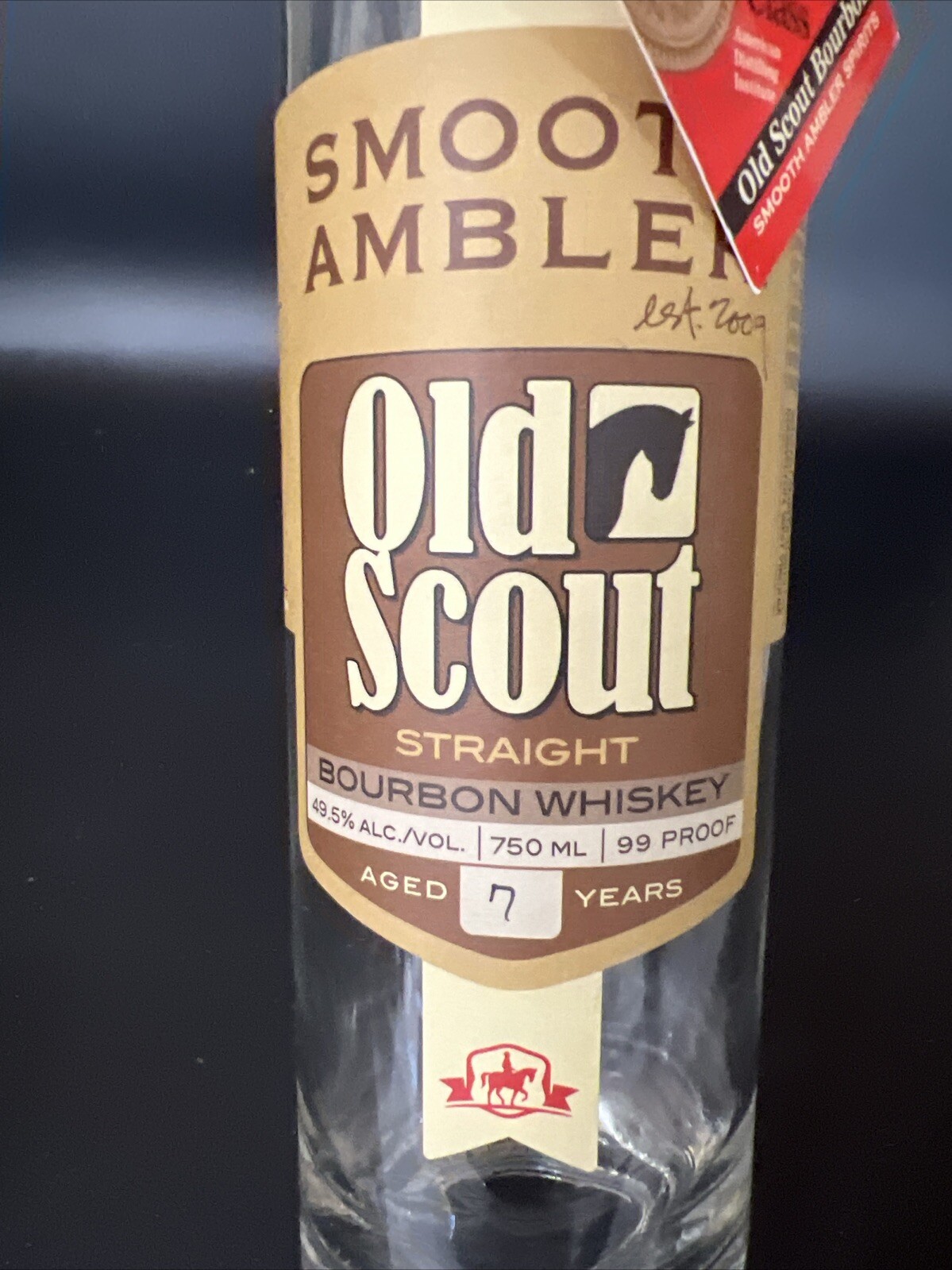 Old Scout Smooth Ambler 7 Year Single Barrel Empty Bottle