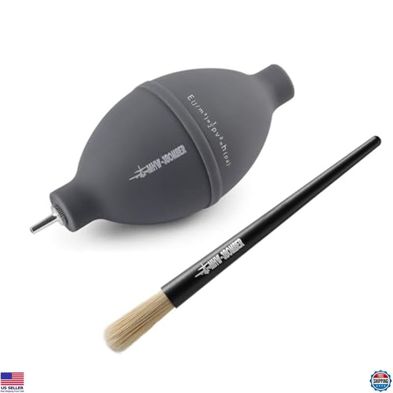 Coffee Grinder Air Blower & Espresso Cleaning Brush Set, PVC Duster, 3-Piece Kit