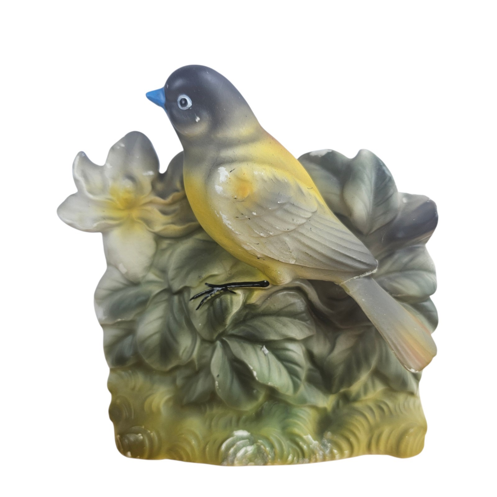 Vintage Yellow Bird Ceramic Planter Vase Hand Painted Japan 5” UCAGCO