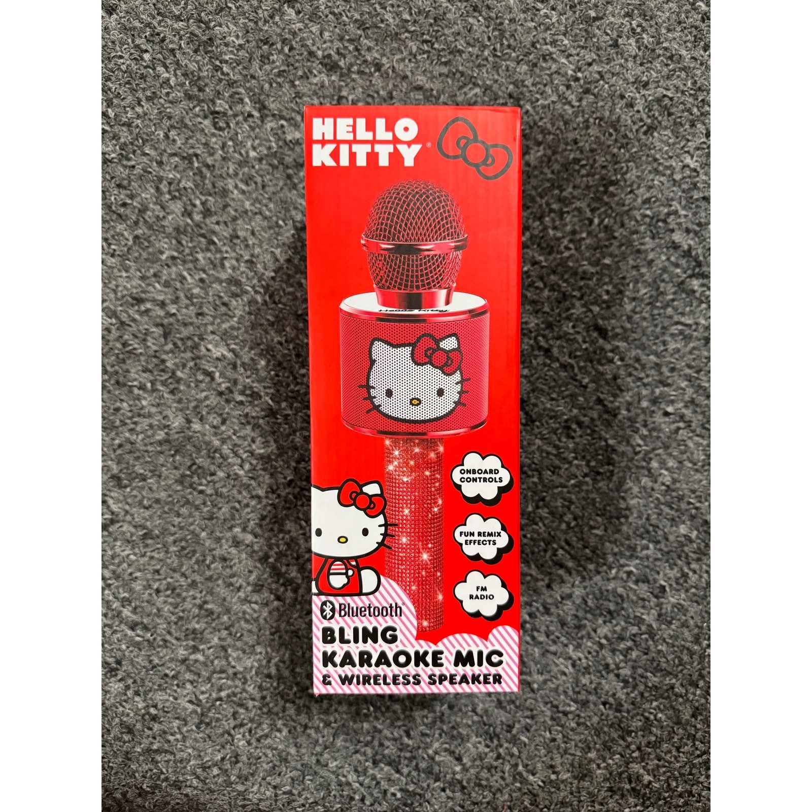 New Hello Kitty Bluetooth BLING Karaoke Mic & Wireless Speaker USB Charging