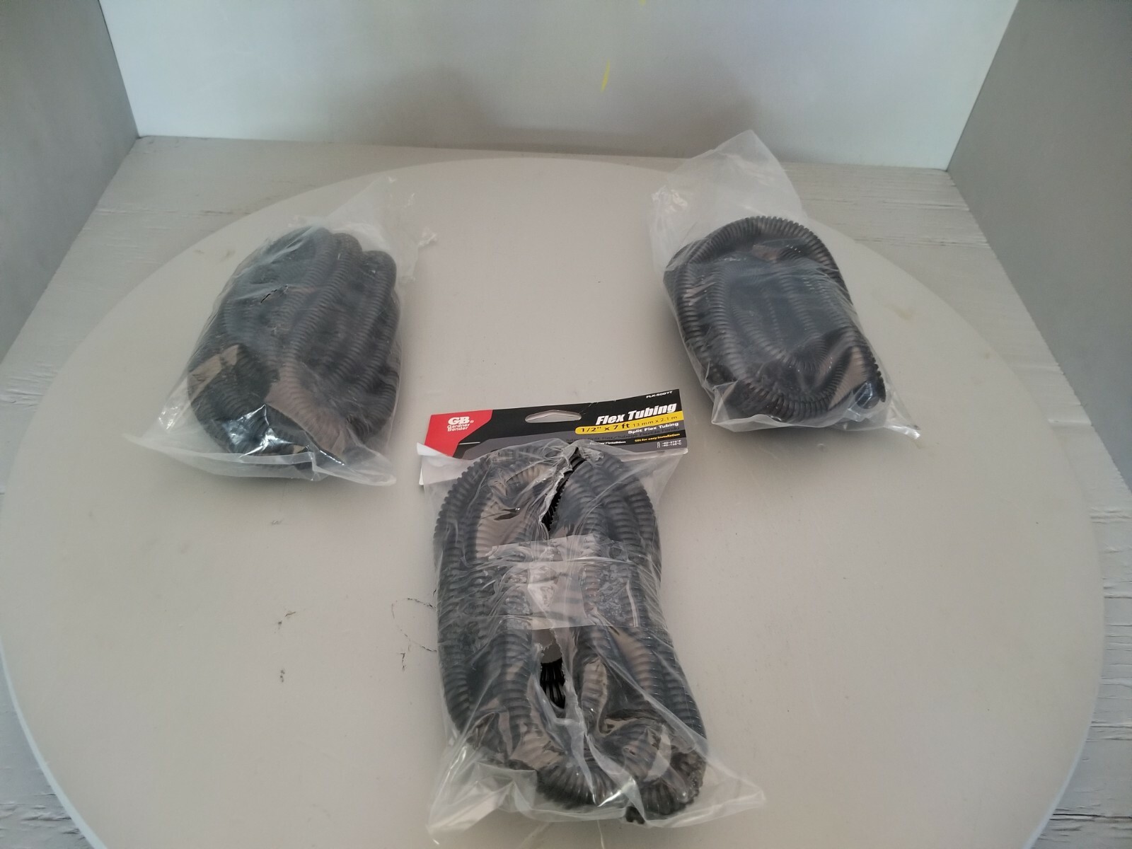 Lot of 3 Gardner Bender Split Flex Tubing 1/2" x 7', FLX-5007T