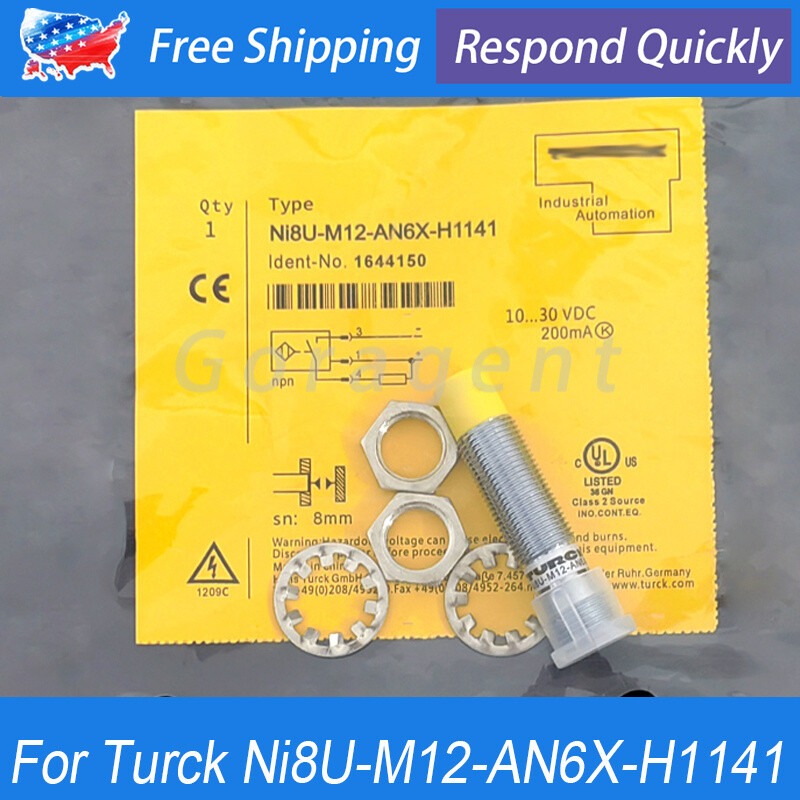 New Proximity Switch Sensor 10-30VDC 200mA 8mm For Turck Ni8U-M12-AN6X-H1141