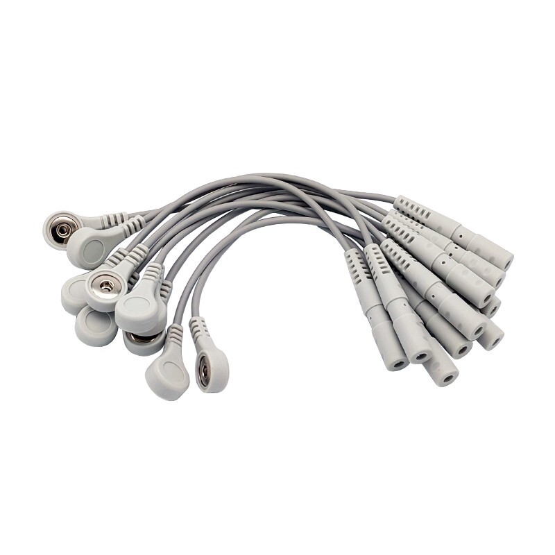 Universal ECG/EKG/Holter Cable Electrode Adapter,10 Leads Banana to Snap Pigtail