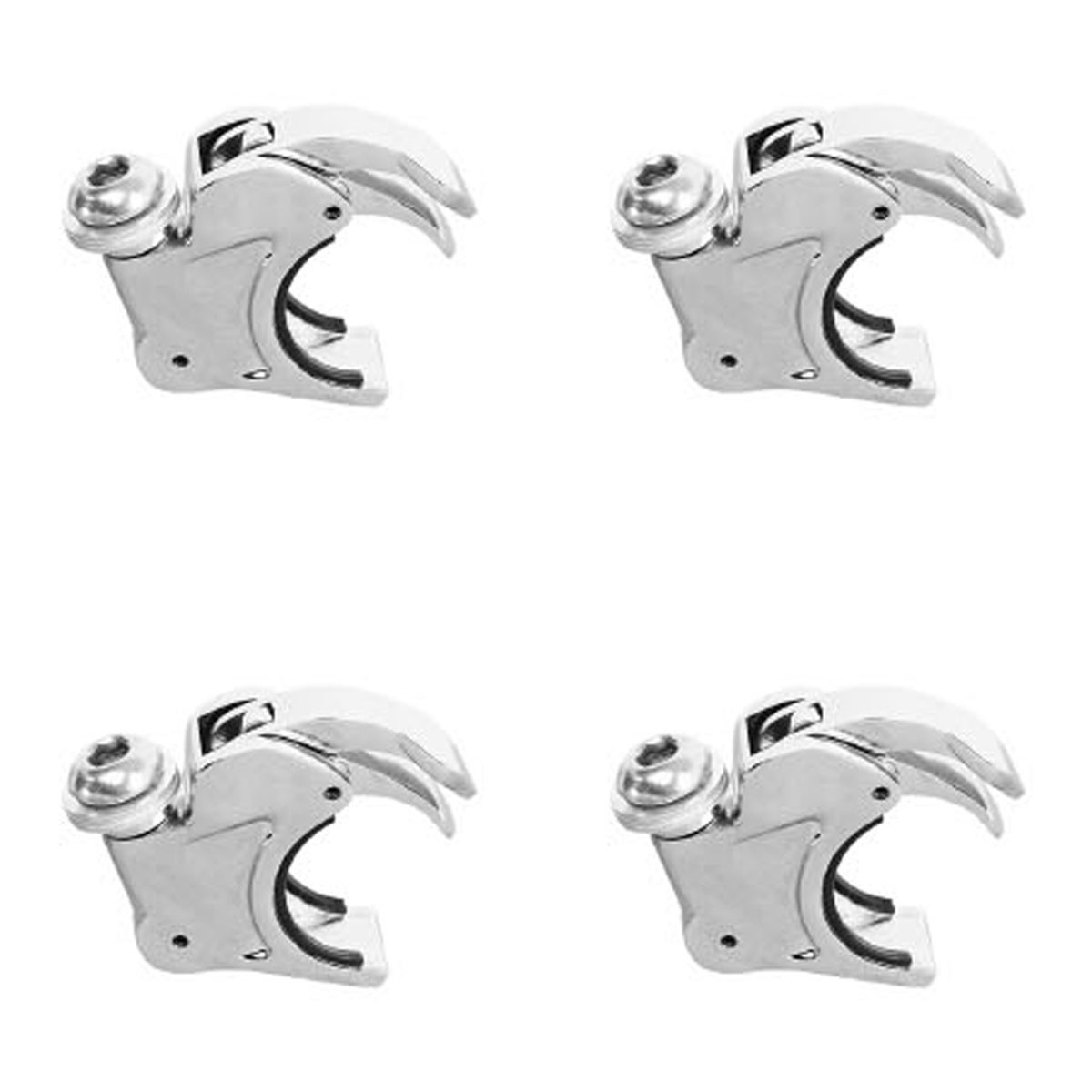 4PCS 41mm Windshield Clamps Fit For Harley Wide Glide 93-2005 Softail 1988-2013