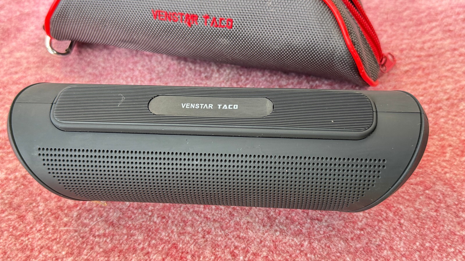 VENSTAR Taco Bluetooth Speaker Red/Black + Carry Case NFC – TESTED