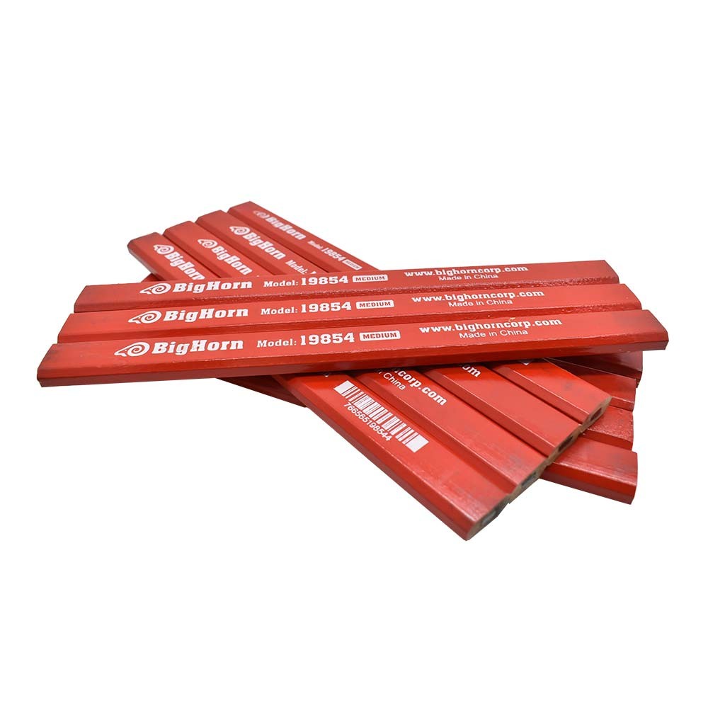 Big Horn 19854 7" long x 9/16" Wide Carpenter's Pencil - 12/Pack