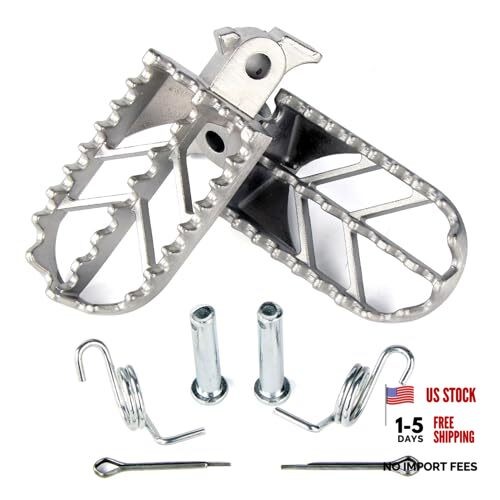 Dirt Bike Foot Pegs, Stainless Steel Foot Rest for CRF50 CRF70 KLX110 Pit