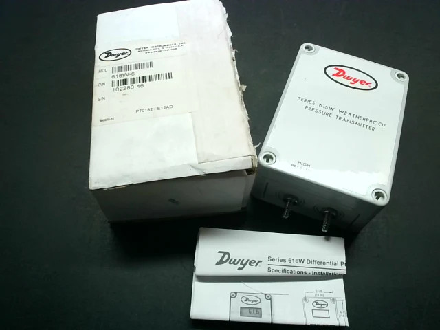 Dwyer 616W-6 Weatherproof Pressure Transmitter 0-100"WC Series 616-New In Box