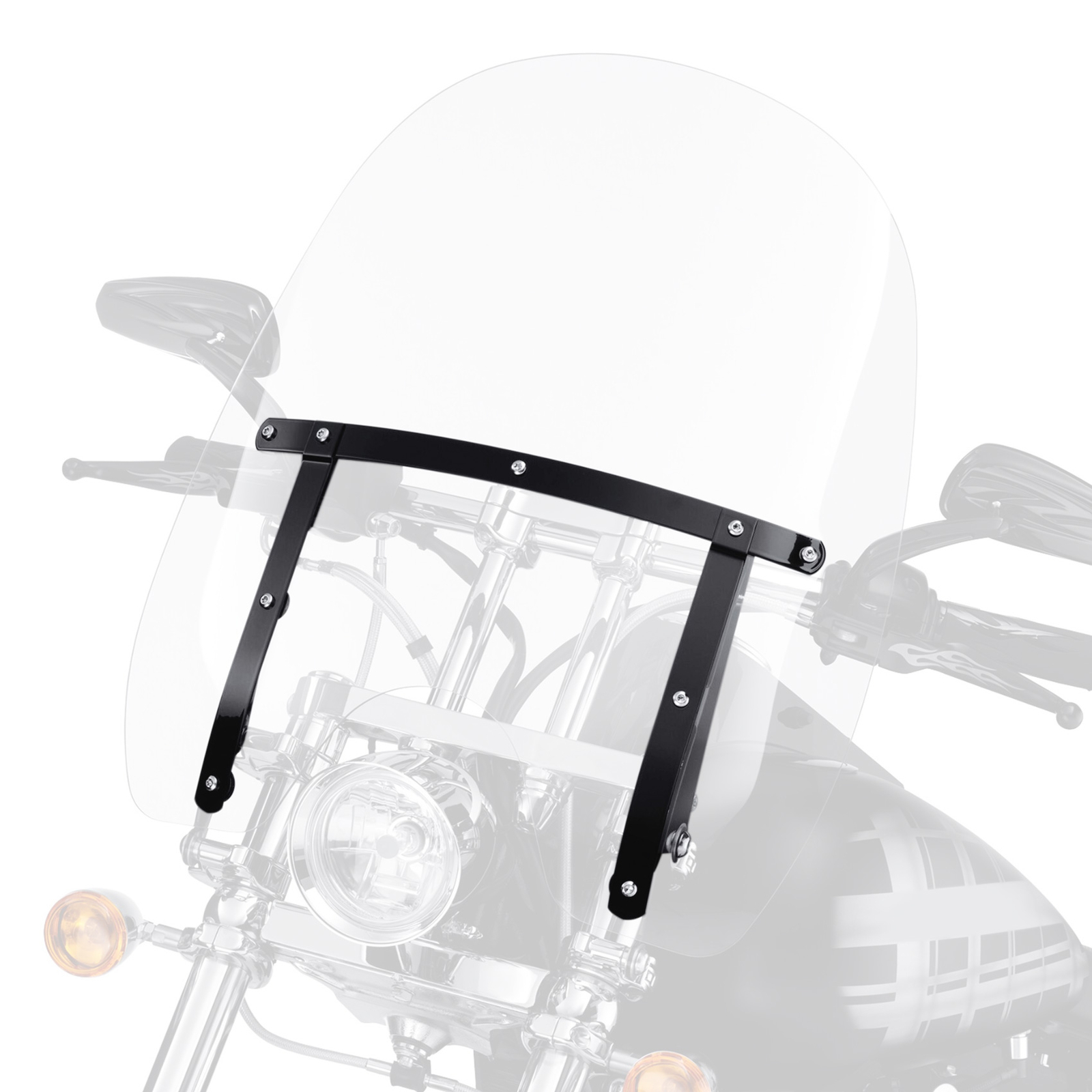 Windshield Bracket Mount Fit For Harley Heritage Softail Fatboy FLSTC 2000-2017